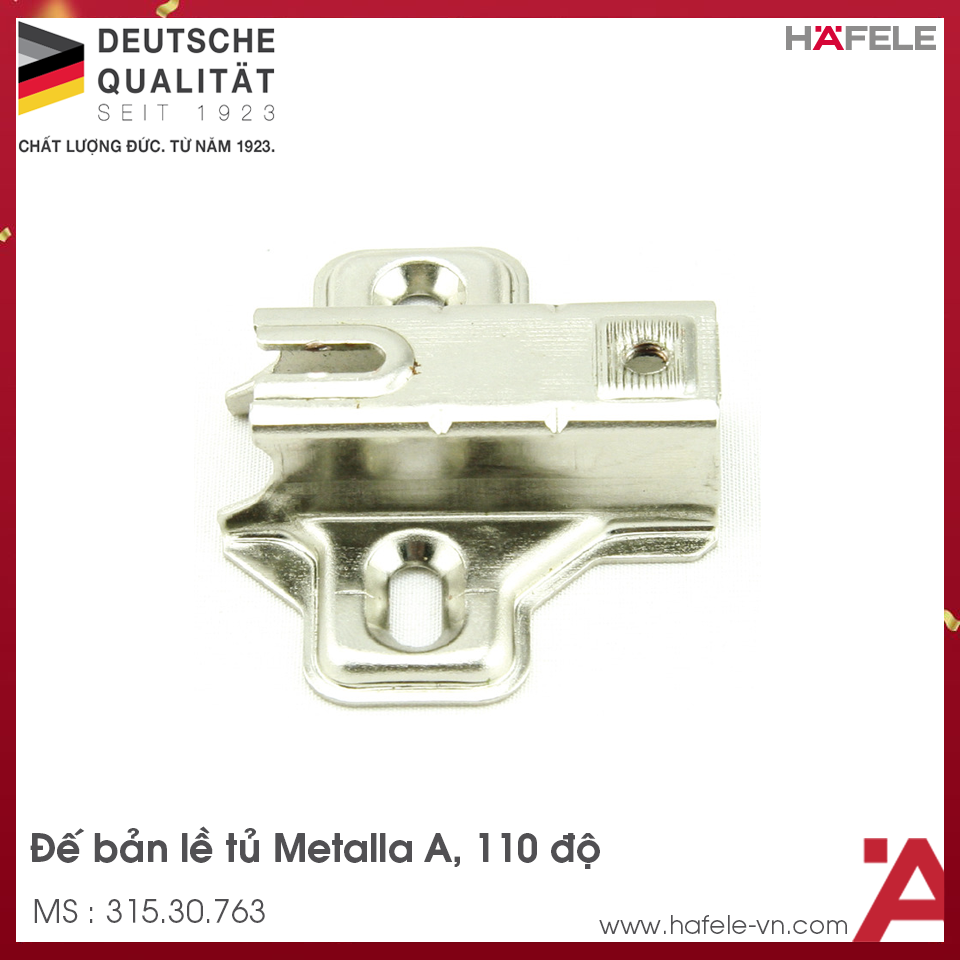 Đế Bản Lề Tủ Metalla A Hafele 315.30.763