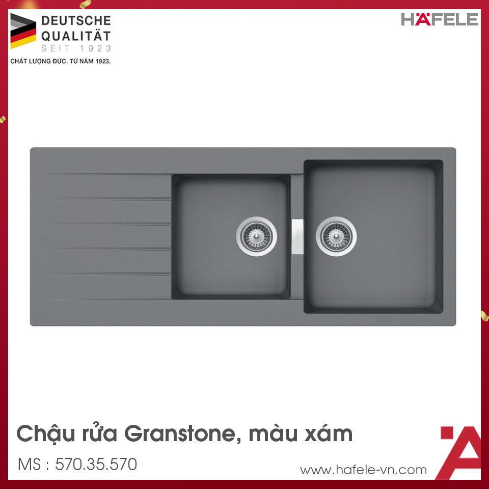 Chậu Rửa Đá HS19-GED2S80 Hafele 570.35.570