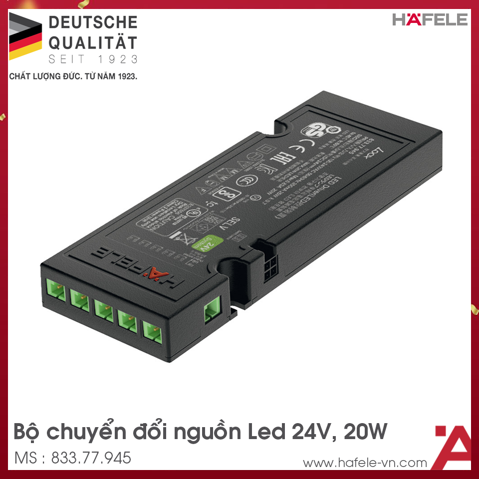 Biến Điện Hệ Thống 24V 20W Hafele 833.77.945