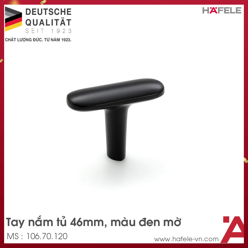 Quả Nắm Tủ 46mm H2140 Hafele 106.70.120