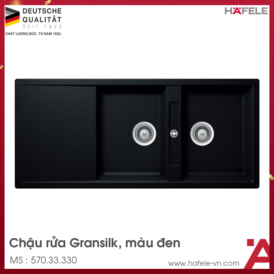 Chậu Rửa Chén Đá HS20-GKD2S80 Hafele 570.33.330