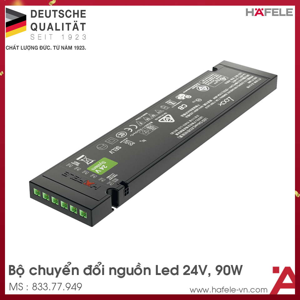 Biến Điện Hệ Thống 24V 90W Hafele 833.77.949
