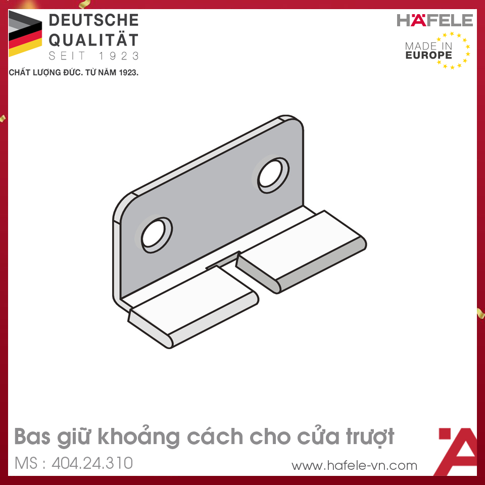Bas Giữ Khoảng Cách Cho Cửa Trượt Hafele 404.24.310