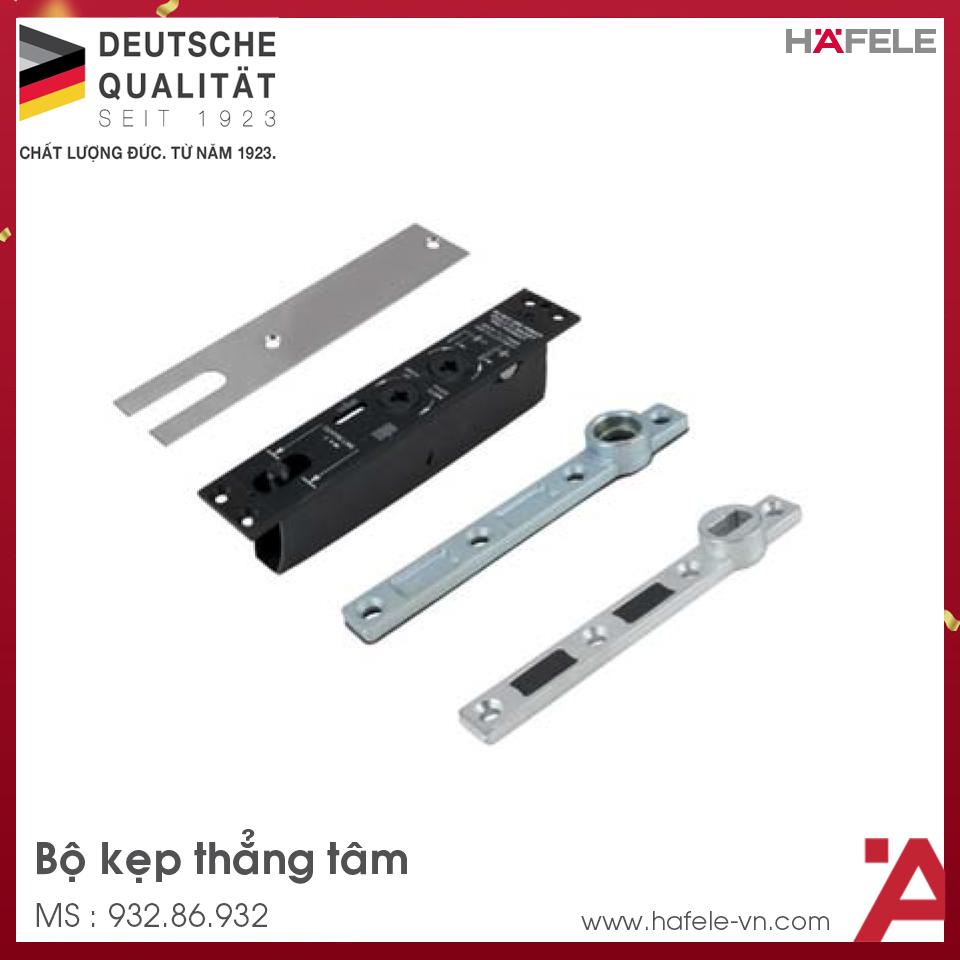 Bộ Kẹp Thẳng Tâm Inox Mờ Hafele 932.86.932