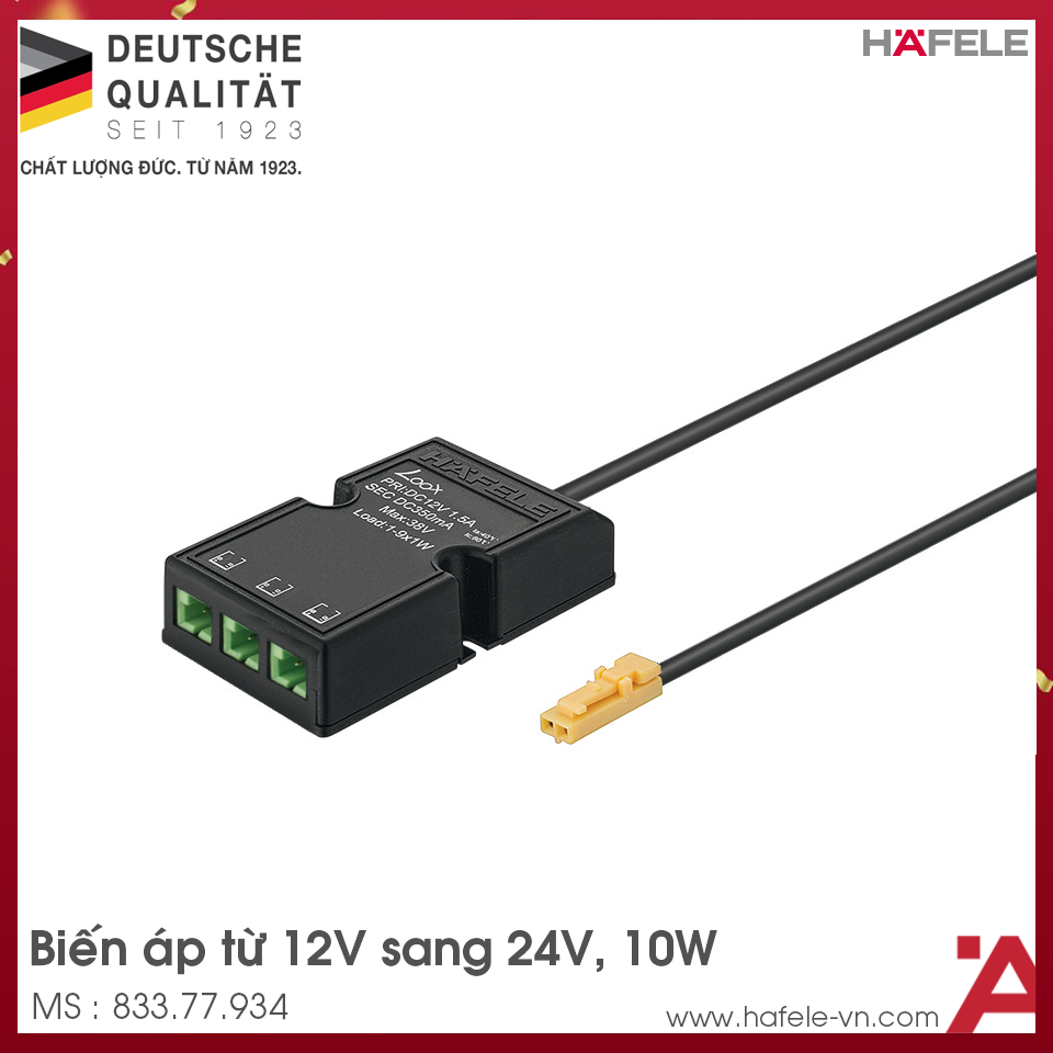 Biến Áp Đèn Led 12V Sang 24V Hafele 833.77.934