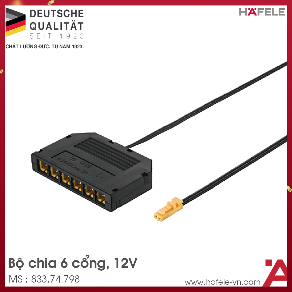Bộ Chia 6 Đèn Hệ 12V Hafele 833.74.798