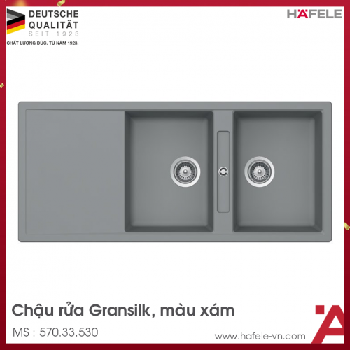 Chậu Rửa Chén Đá HS20-GKD2S80 Hafele 570.33.530