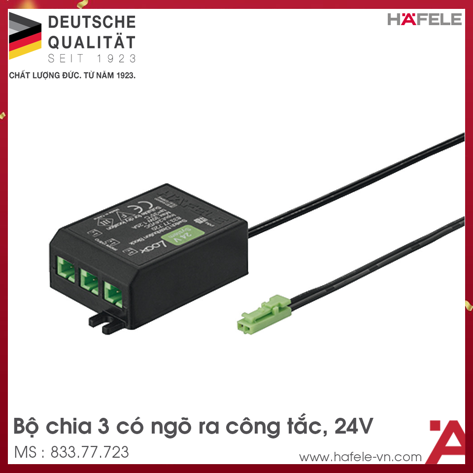 Bộ Chia Đèn Led 24V 3 Ngõ Ra Hafele 833.77.723