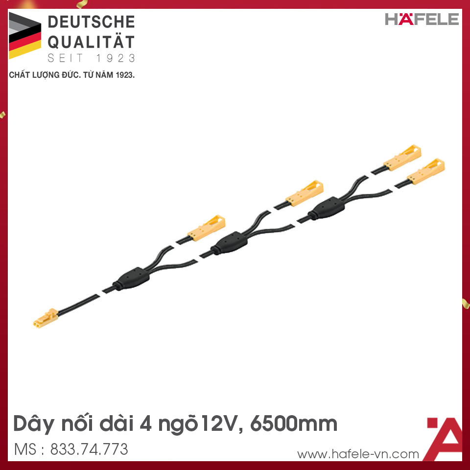 Dây Nối Chia 4 Đèn 12V Hafele 833.74.773