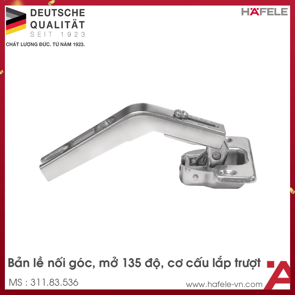 Bản Lề Tủ Metalla A Nối Góc Hafele 311.83.536