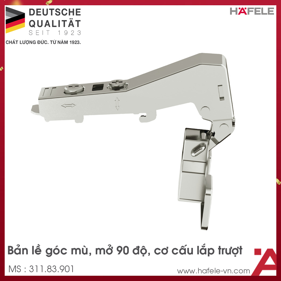 Bản Lề Tủ Metalla A 90º Góc Mù Hafele 311.83.901