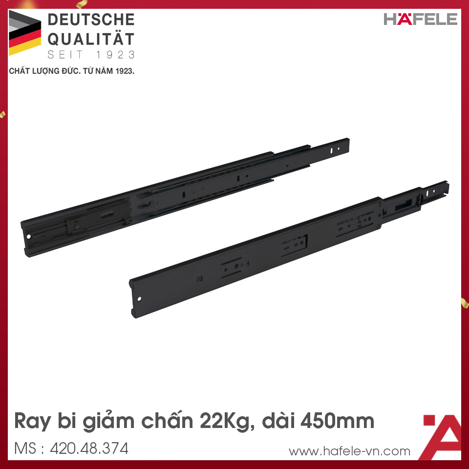 Ray Bi Giảm Chấn 450mm Hafele 420.48.374