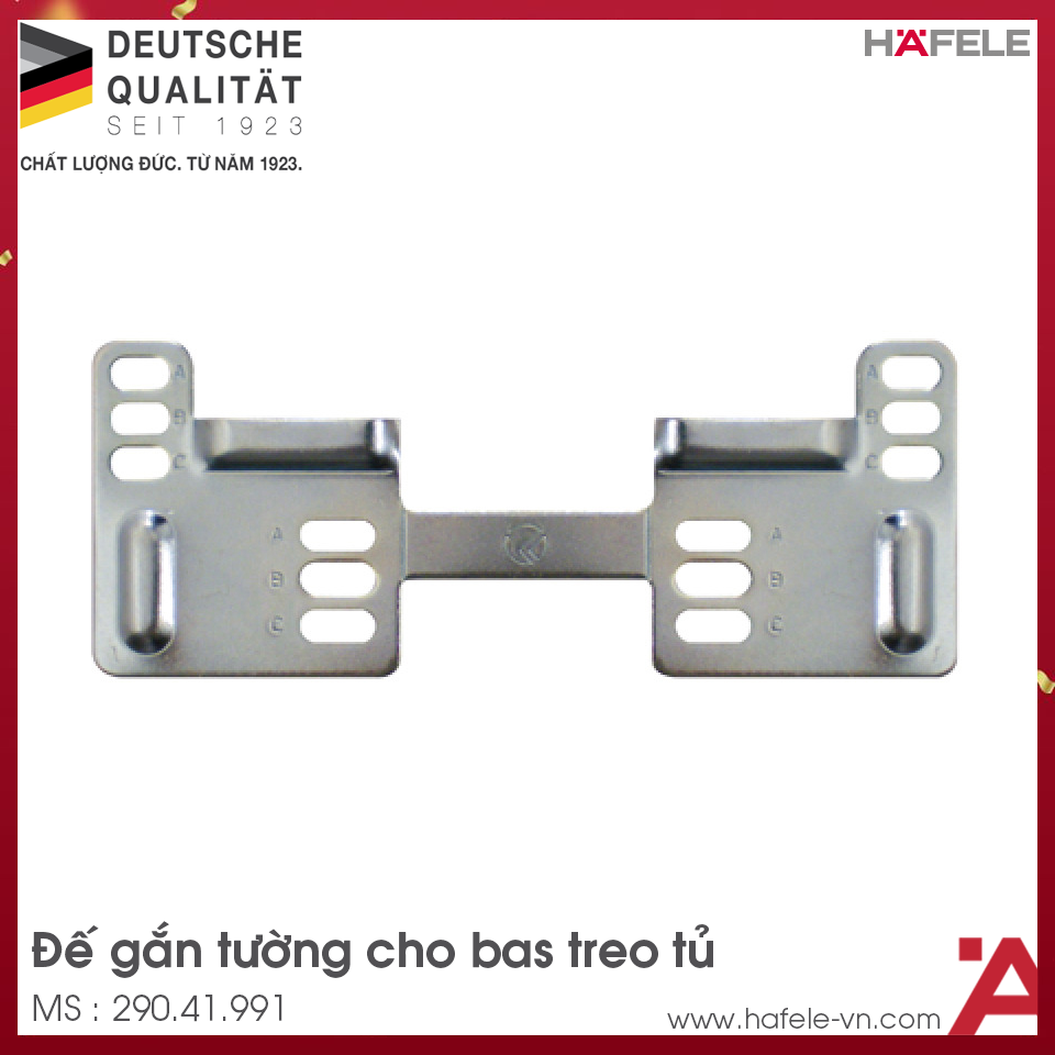 Đế Gắn Tường Cho Bas Treo Tủ Hafele 290.41.991