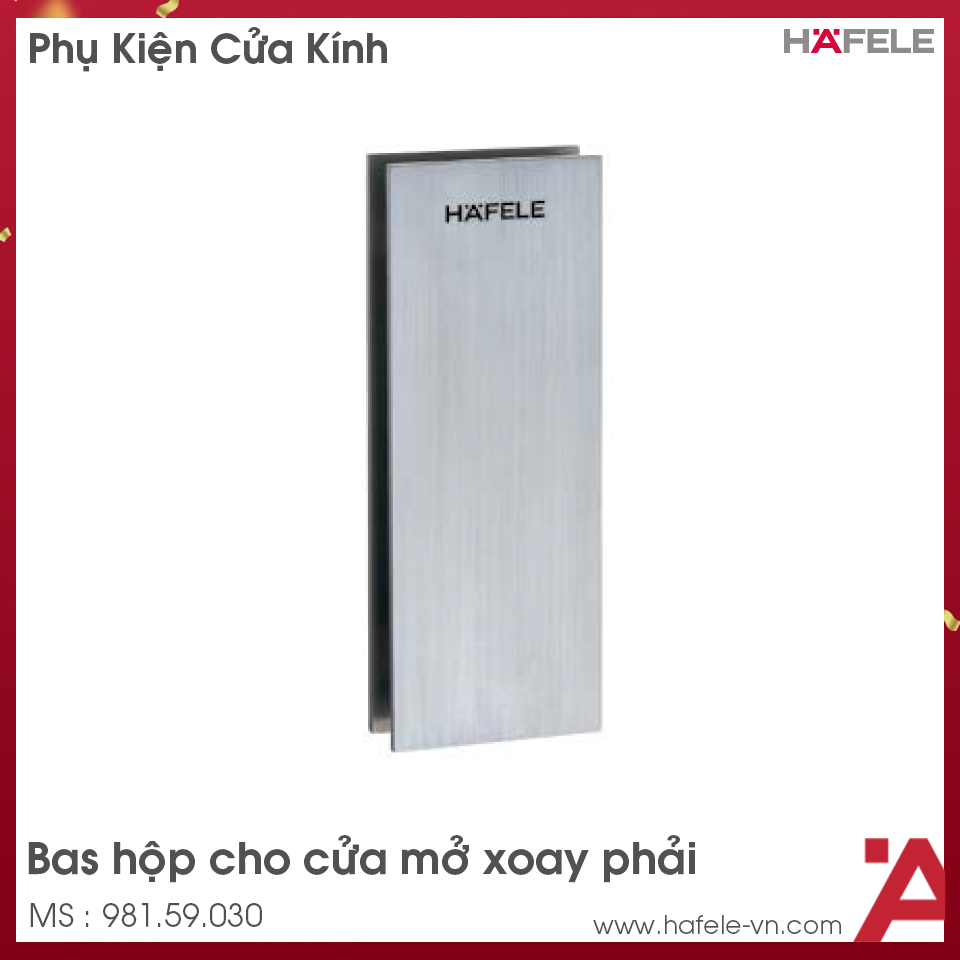 Bas Hộp Cho Cửa Mở Xoay Mở Phải Hafele 981.59.030