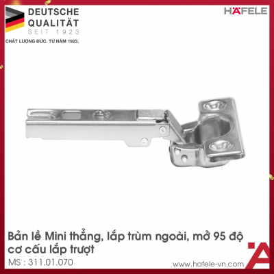 Bản Lề Trùm Ngoài Metalla Mini A 110º Hafele 311.01.070
