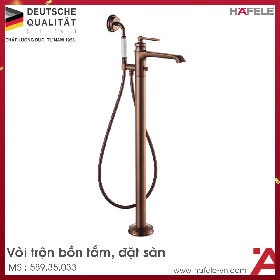 Bộ Trộn Bồn Tắm Đặt Sàn Kyoto Hafele 589.35.033