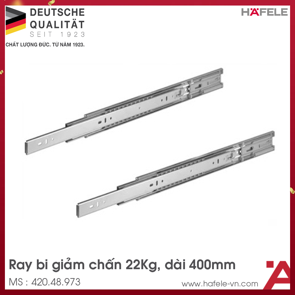 Ray Bi Giảm Chấn 400mm Hafele 420.48.973