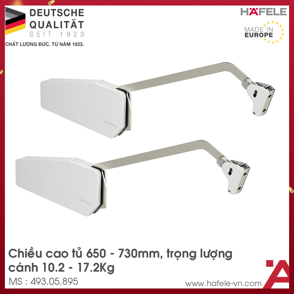 Bộ Tay Nâng Free Fold Short F5fs Nắp Trắng Hafele 493.05.895