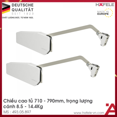 Bộ Tay Nâng Free Fold Short G5fs Nắp Trắng Hafele 493.05.897