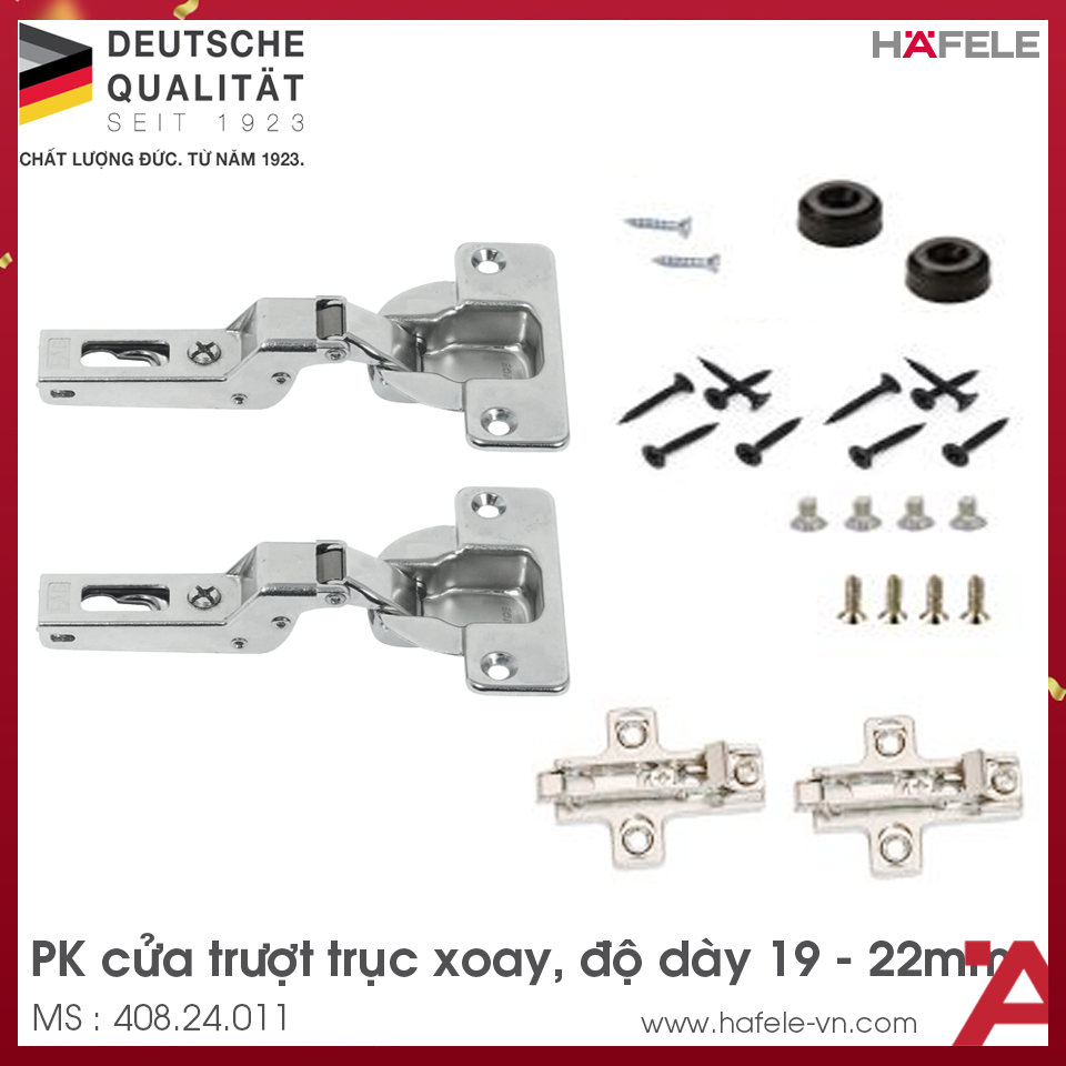 Phụ Kiện Bản Lề Cho Cửa 1 Cánh 19 - 22mm Hafele 408.24.011