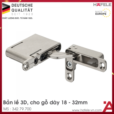 Bản Lề Âm 3 Chiều Hafele 342.79.700