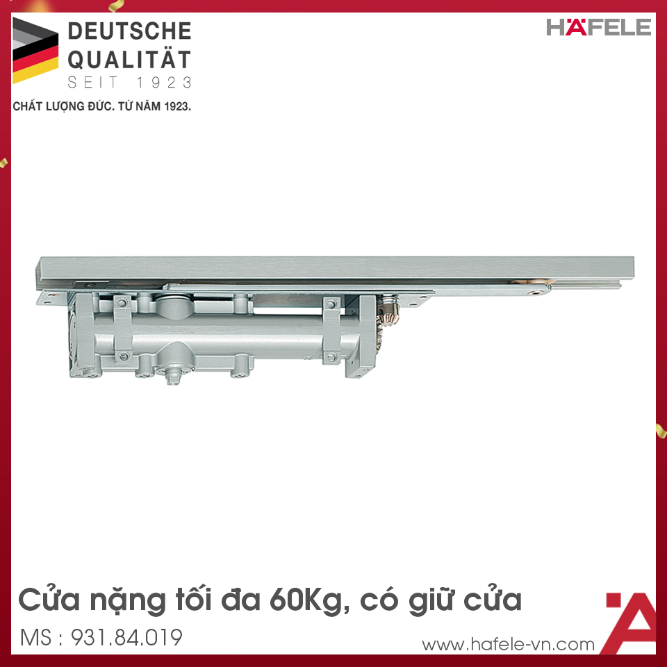 Thiết Bị Đóng Cửa Tự Động 60Kg DCL31 Hafele 931.84.019