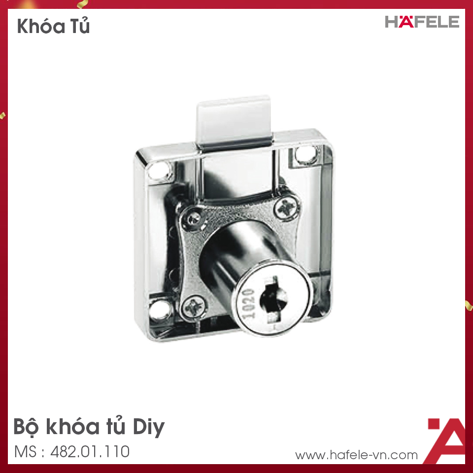 Bộ Khóa Tủ DIY Hafele 482.01.110