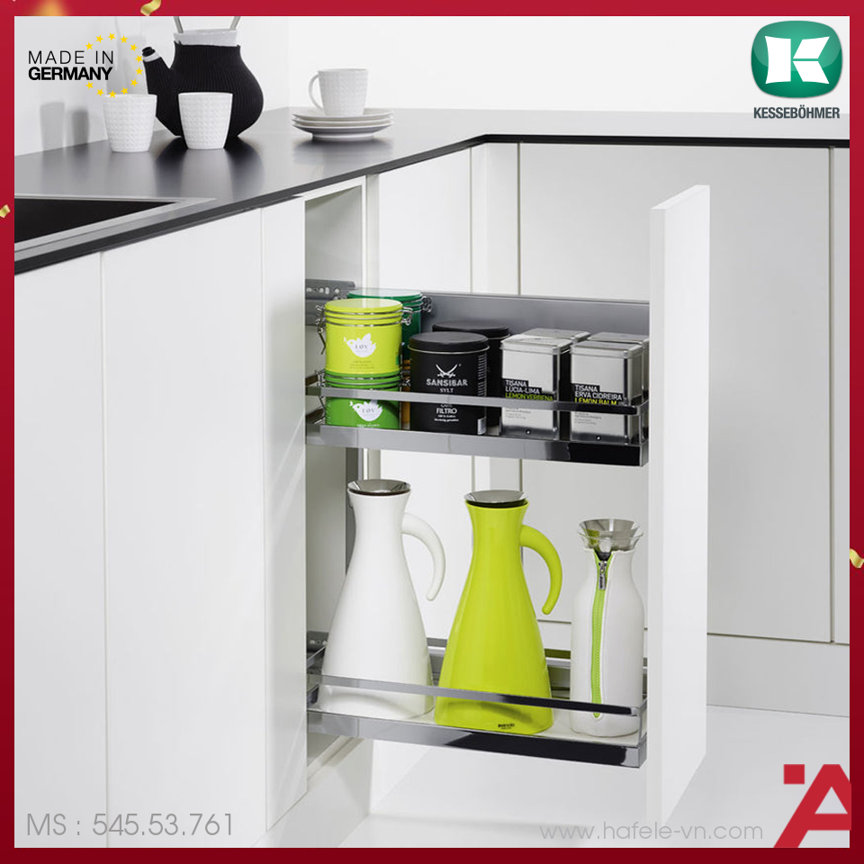 Bộ Rổ Kéo Comfort II Mở Trái 250mm Hafele 545.53.761