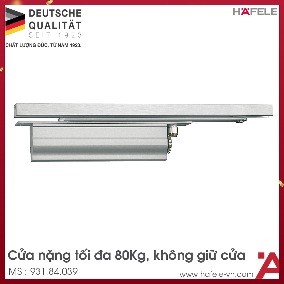 Thiết Bị Đóng Cửa Tự Động 80Kg DCL33 Hafele 931.84.039