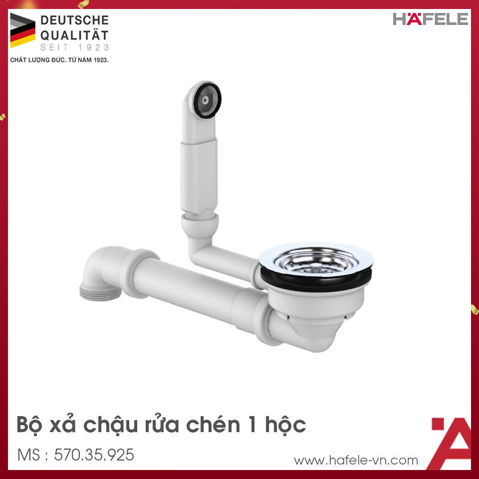 Bộ Xả Chậu Rửa Chén 1 Hộc Hafele 570.35.925