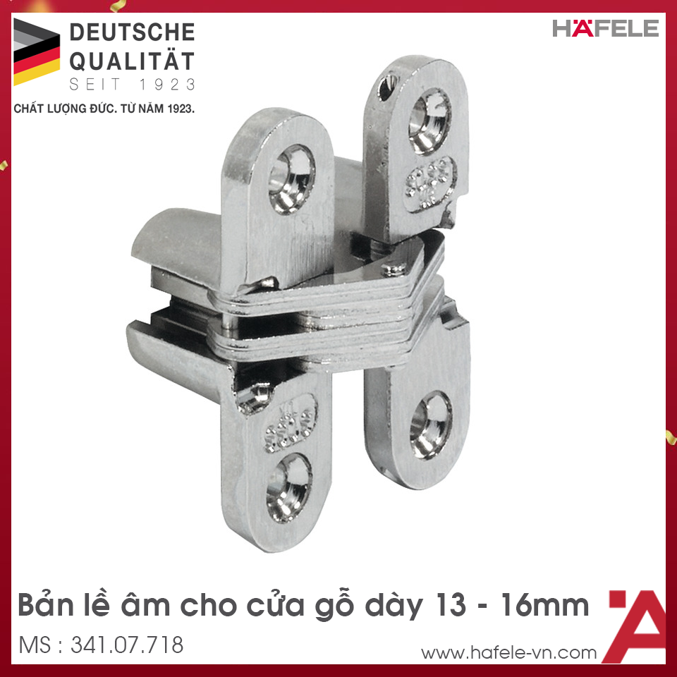 Bản Lề Âm Cho Cửa Gỗ Dày 13 - 16mm Hafele 341.07.718