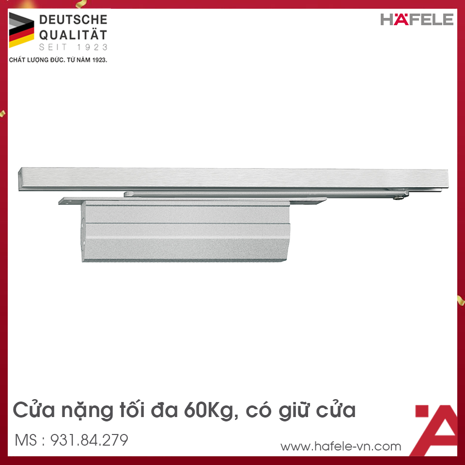 Tay Đẩy Hơi Cùi Chỏ Lắp Âm 60Kg Hafele 931.84.279