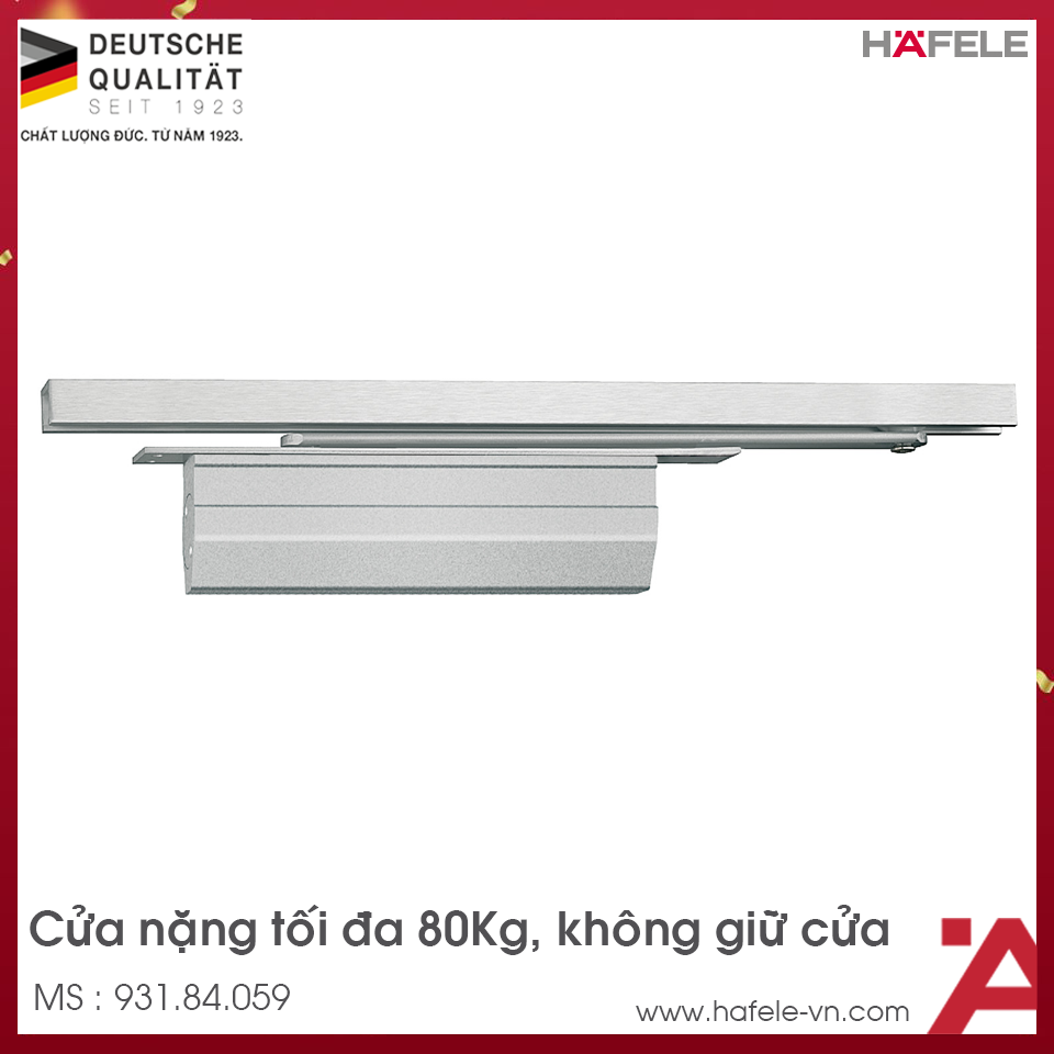 Tay Đẩy Hơi Cùi Chỏ Lắp Âm 80Kg Hafele 931.84.059