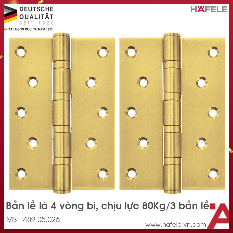 Bản Lề Lá 4 Vòng Bi Hafele 489.05.026
