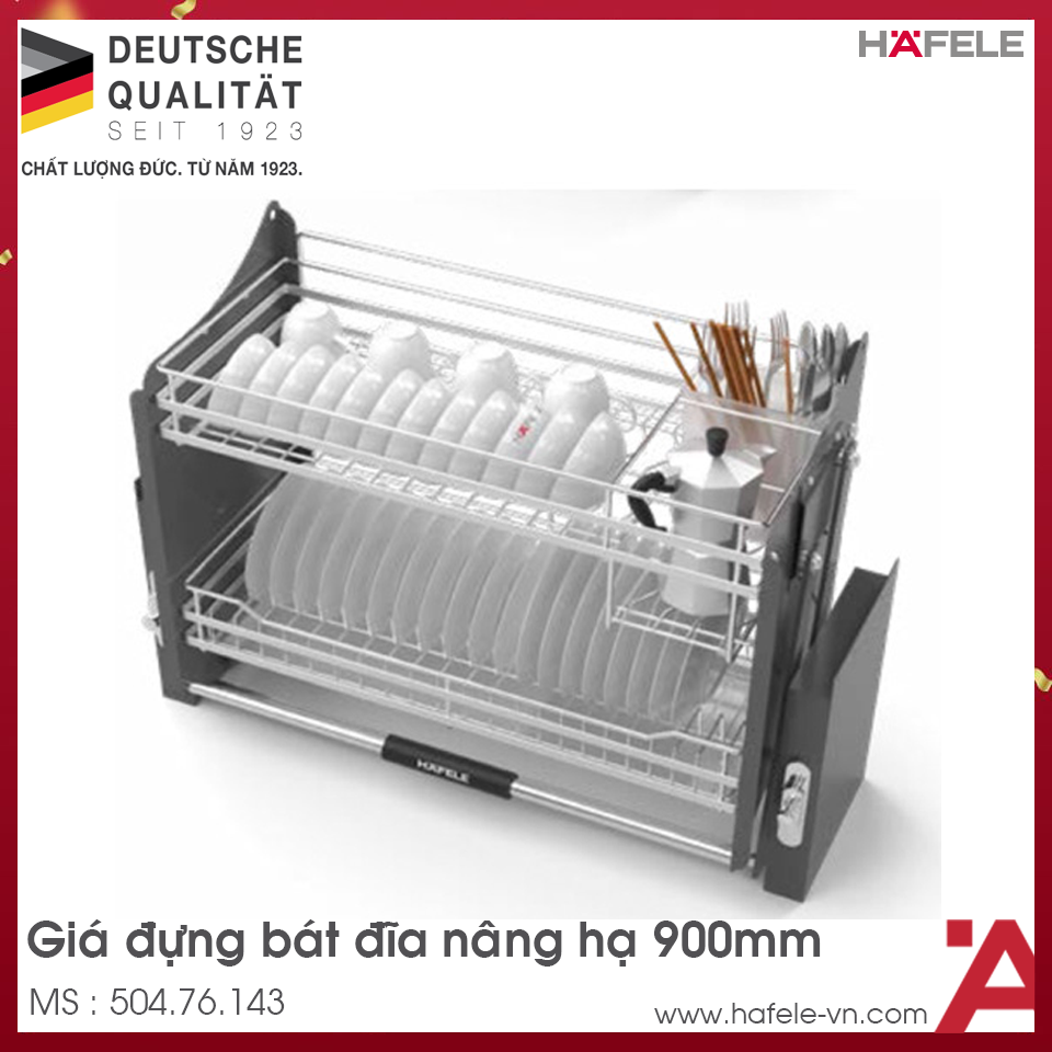 Giá Bát Đĩa Nâng Hạ Lento 900mm Hafele 504.76.143
