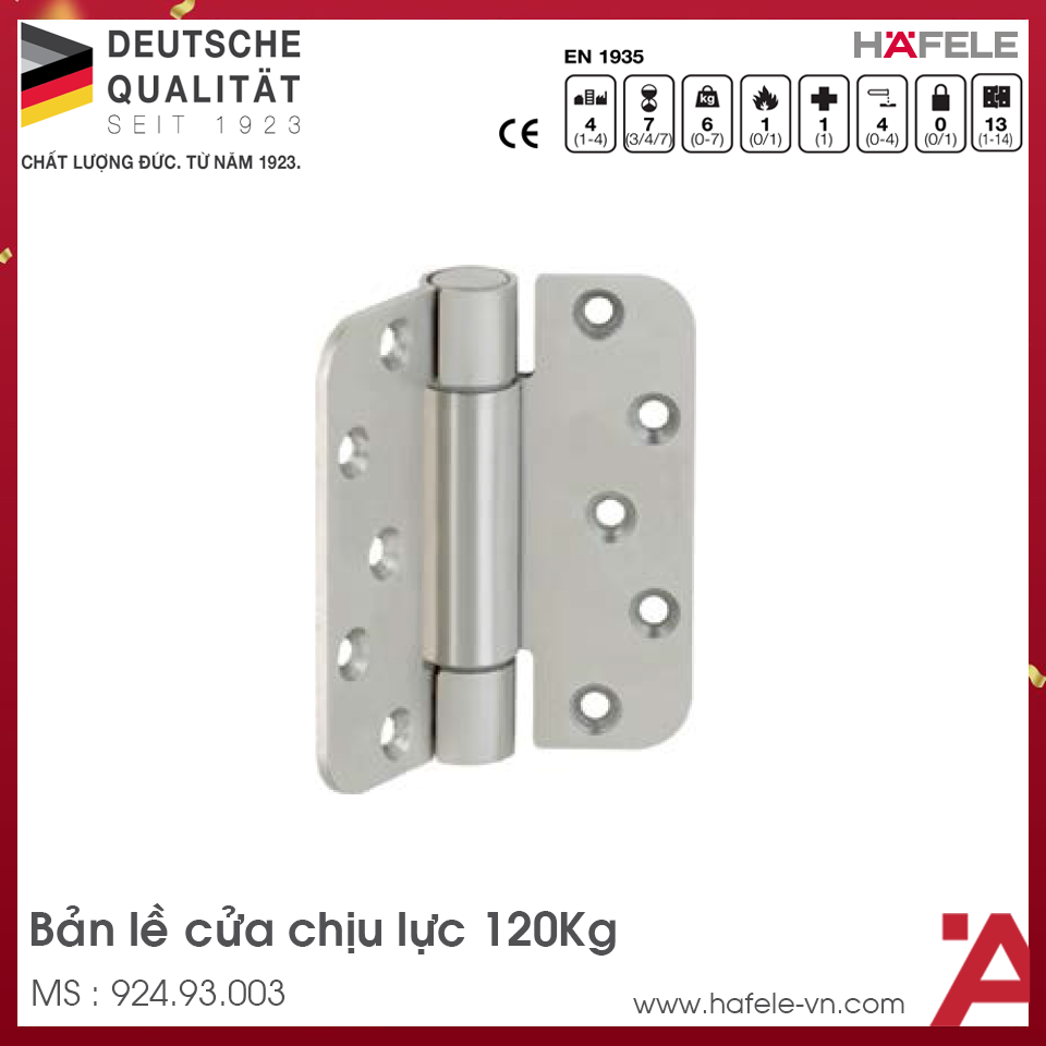 Bản Lề Chịu Lực 120Kg Hafele 924.93.003