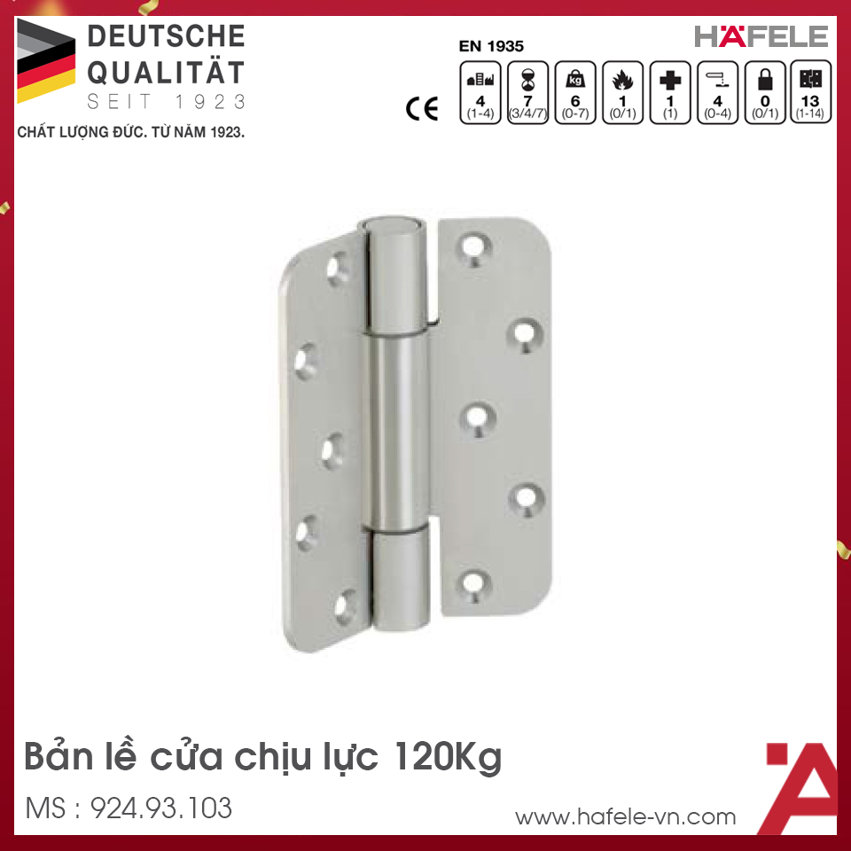 Bản Lề Chịu Lực 160Kg Hafele 924.93.103