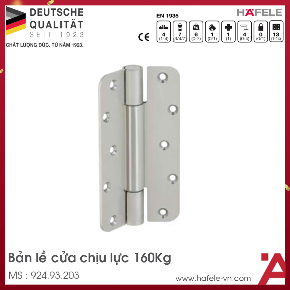 Bản Lề Chịu Lực 260Kg Hafele 924.93.203