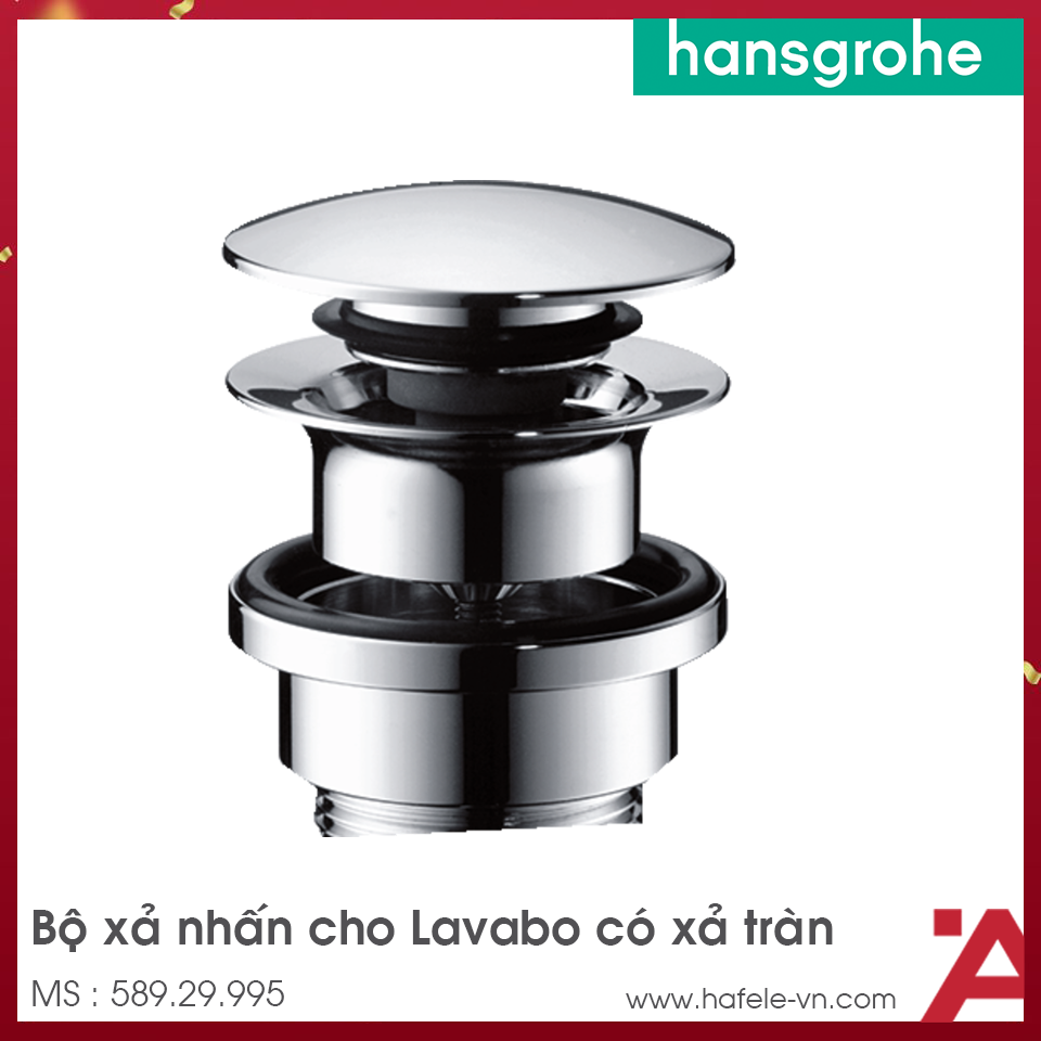 Bộ Xả Nhấn Cho Chậu Sứ Có Tràn Hansgrohe 589.29.995