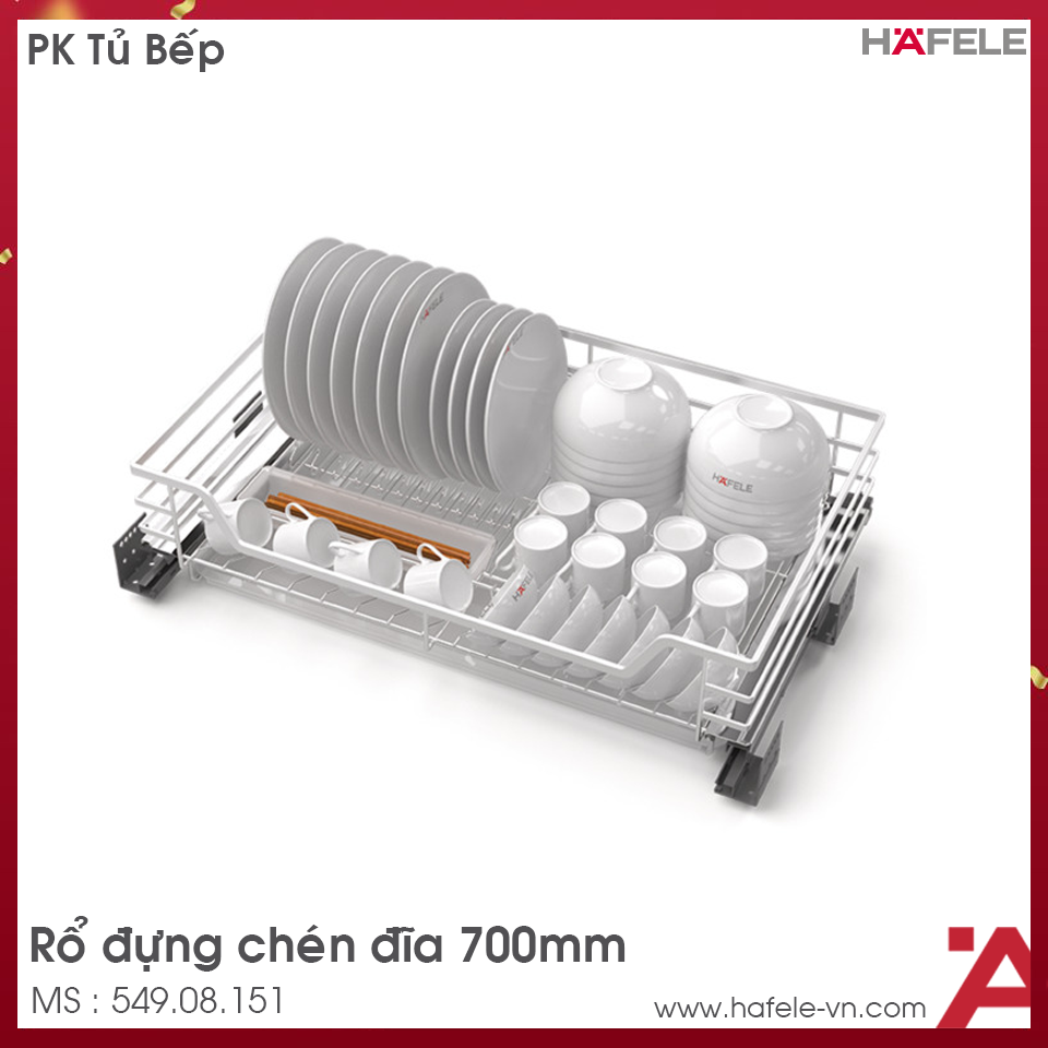 Rổ Đựng Chén Đĩa Cappella 700mm Hafele 549.08.151