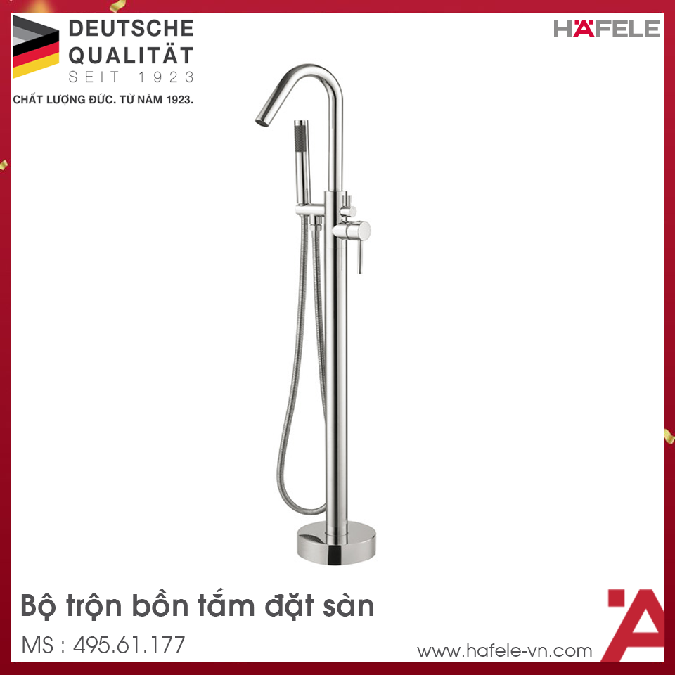 Bộ Trộn Tắm Đặt Sàn Roots Hafele 495.61.177