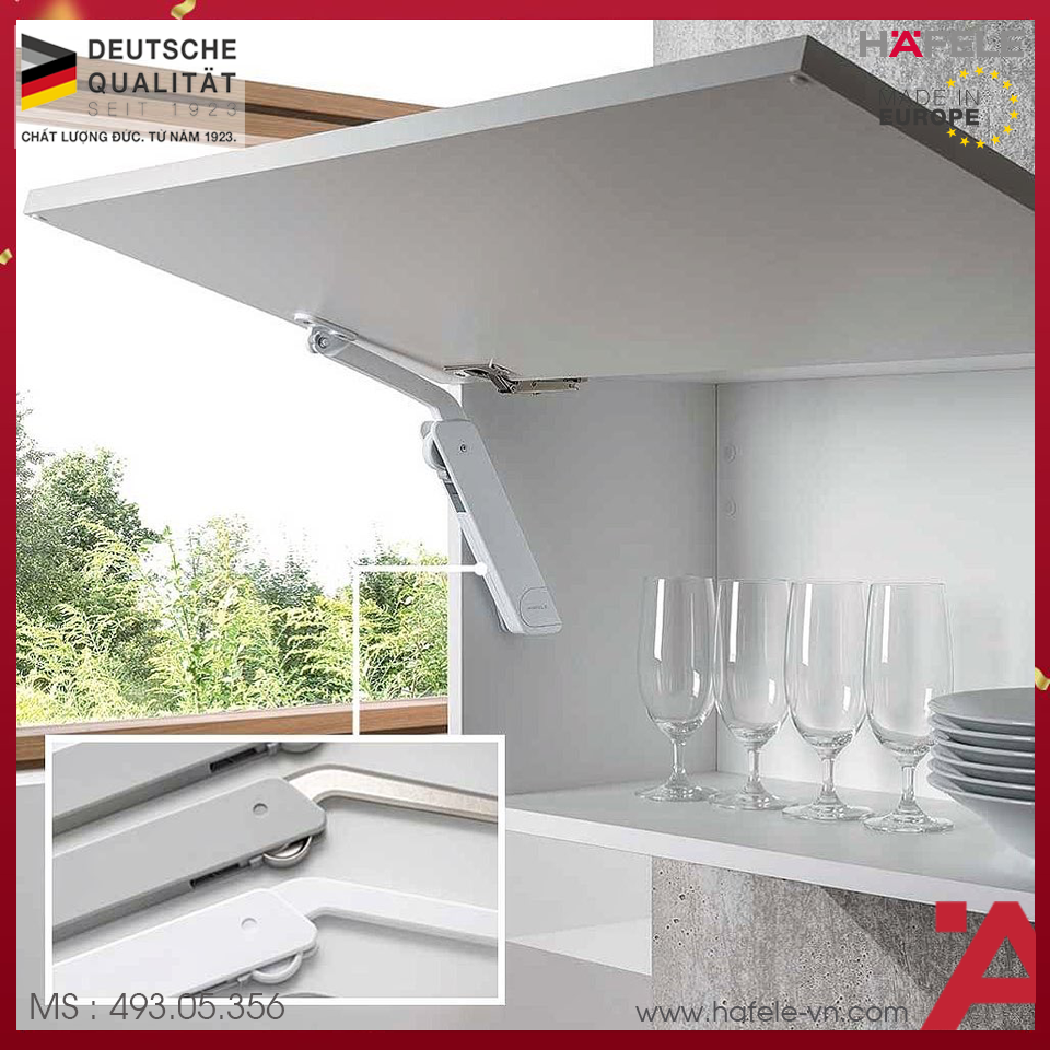 Tay Nâng Flap H1.5 Loại D Phải Hafele 493.05.356