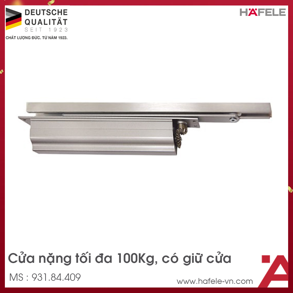 Tay Đẩy Hơi Cùi Chỏ Lắp Âm 100Kg Hafele 931.84.409