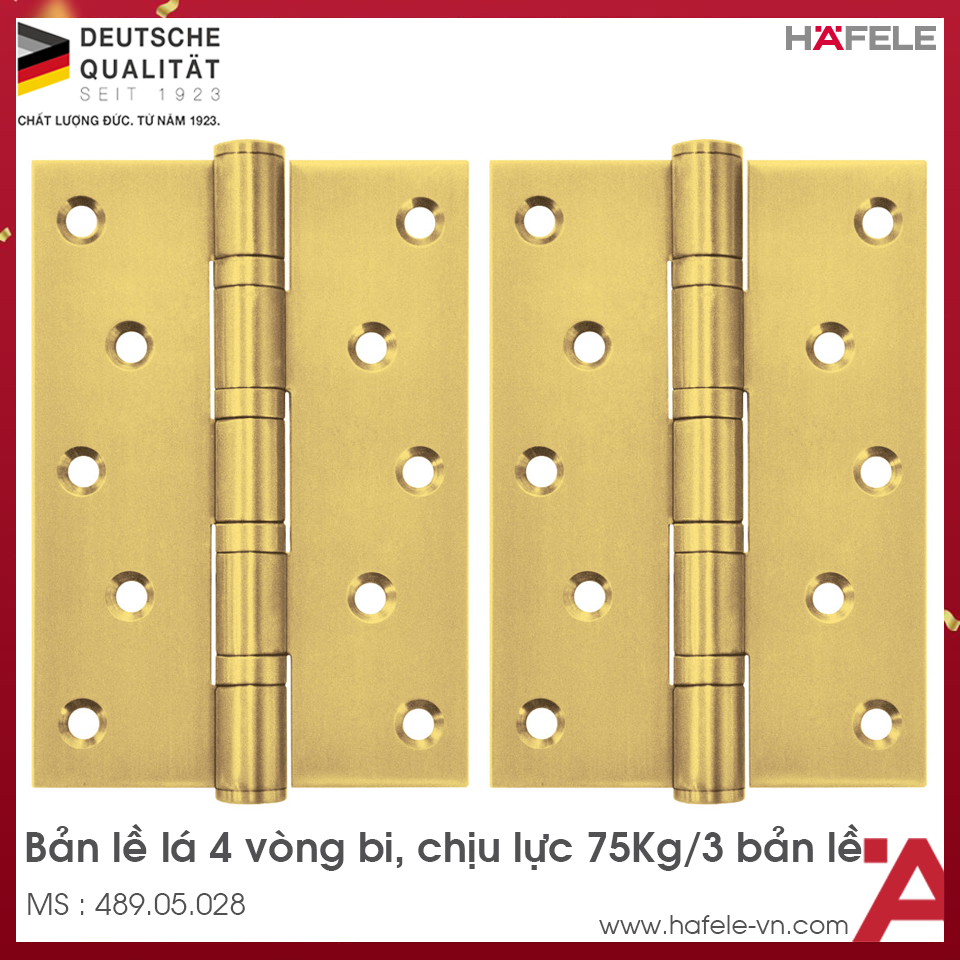 Bản Lề Lá 4 Vòng Bi Hafele 489.05.028