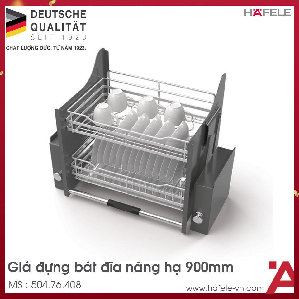 Giá Bát Đĩa Nâng Hạ Lento 900mm Hafele 504.76.408