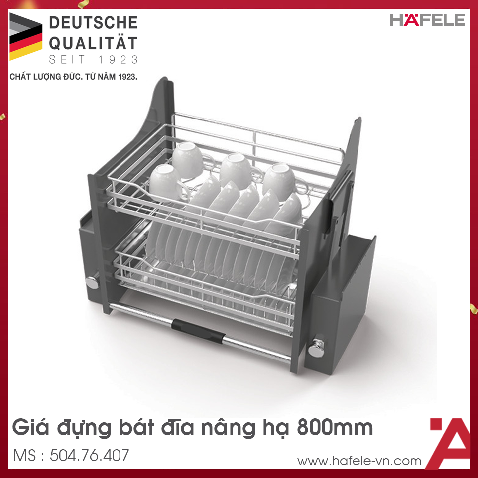 Giá Bát Đĩa Nâng Hạ Lento 800mm Hafele 504.76.407