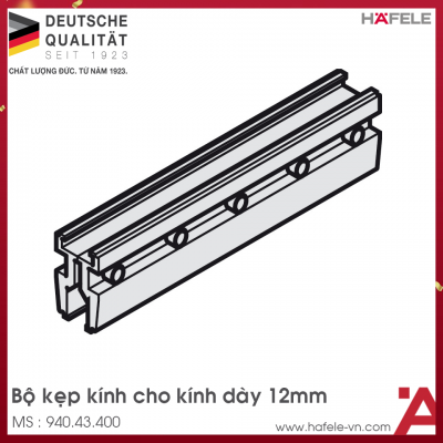 Bộ Kẹp Kính Cho Kính Dày 12mm Hafele 940.43.400