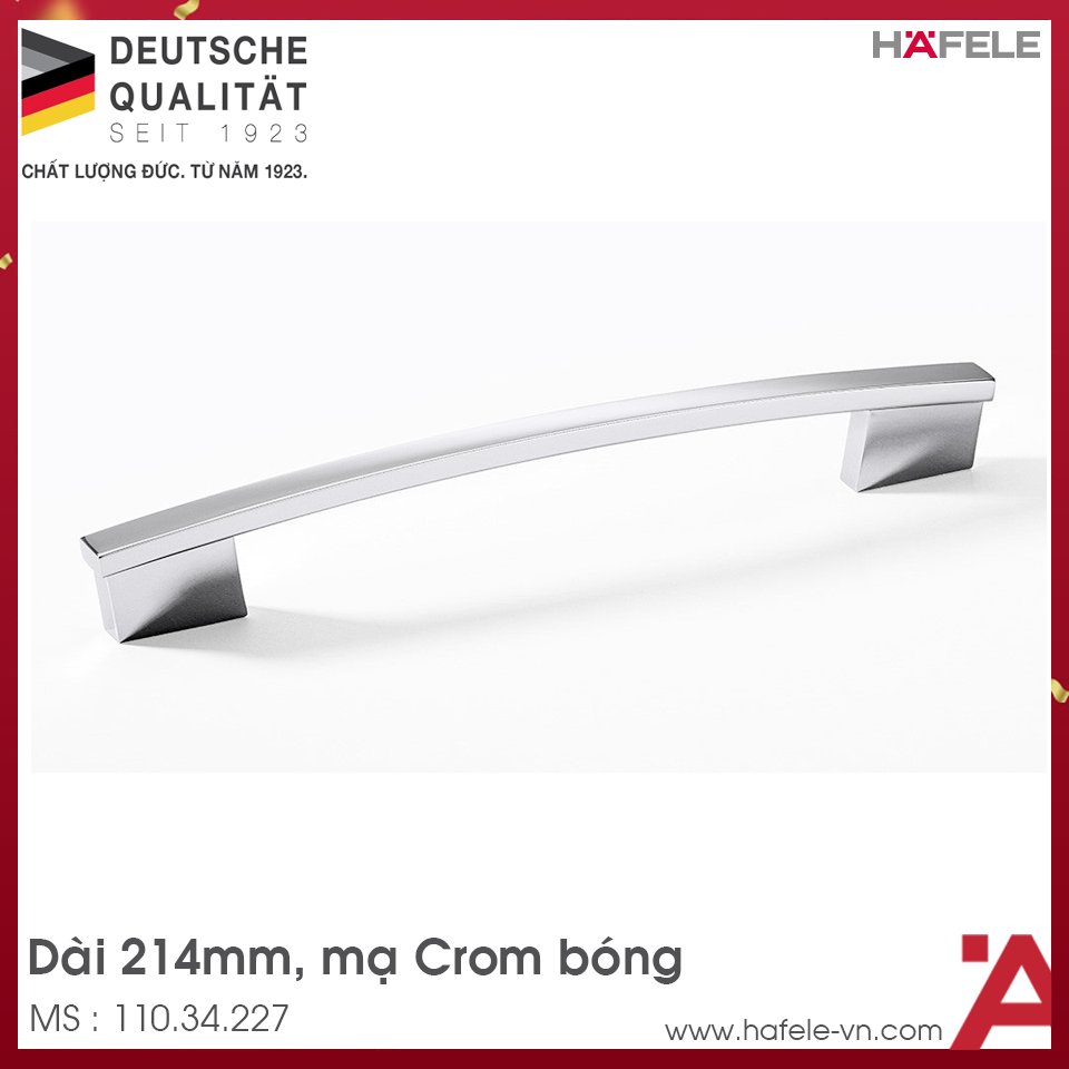 Tay Nắm Tủ 214mm H1345 Hafele 110.34.227