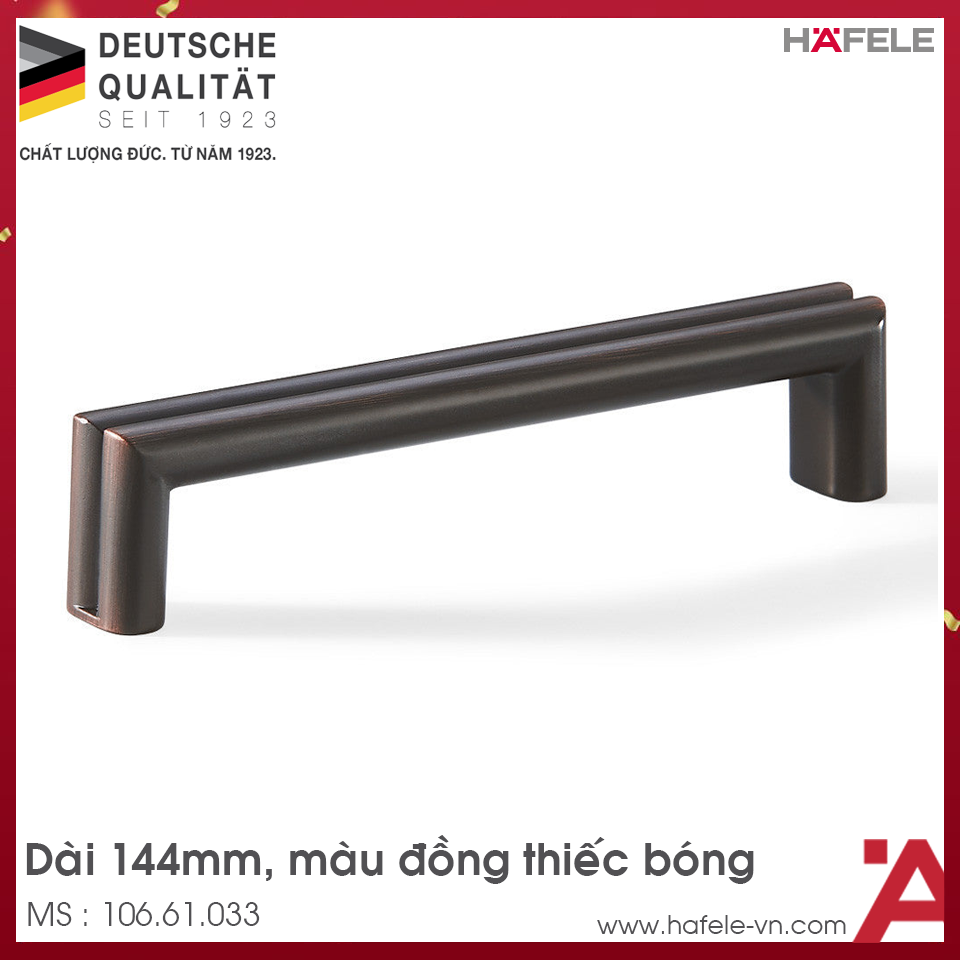 Tay Nắm Tủ 144mm H1570 Hafele 106.61.033