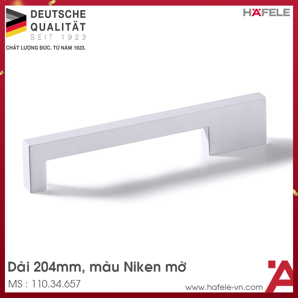 Tay Nắm Tủ 204mm H1380 Hafele 110.34.657